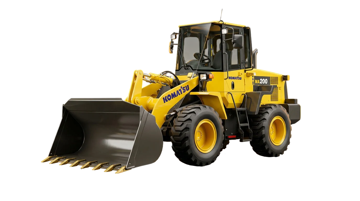 Pá Carregadeira de Rodas Komatsu WA200-6 da frota FRP Locações