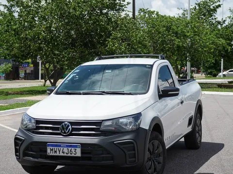 Picape VW Saveiro da frota de apoio da FRP Locações em Palmas